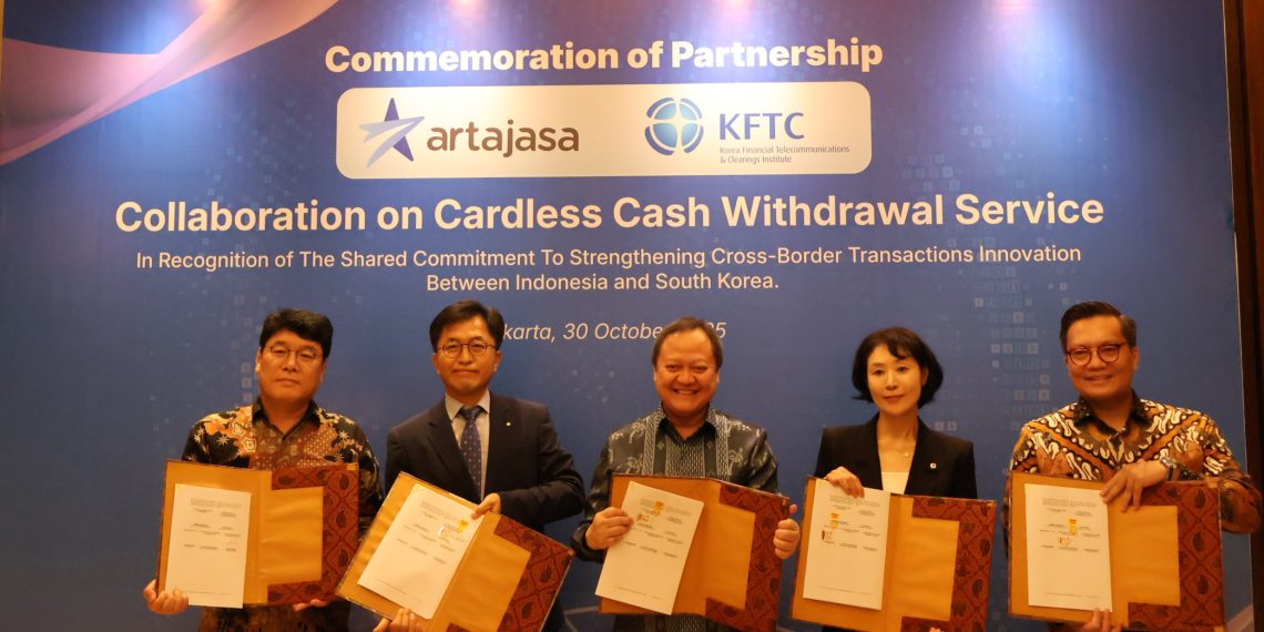 Kolaborasi regional Indonesia-Korea Selatan melalui inovasi layanan tarik tunai tanpa kartu lintas negara. (Foto: