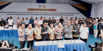Konferensi Pers Satgasus OPN Polri – Direktorat Jenderal Bea dan Cukai – Direktorat Jenderal Pajak, Kementerian Keuangan