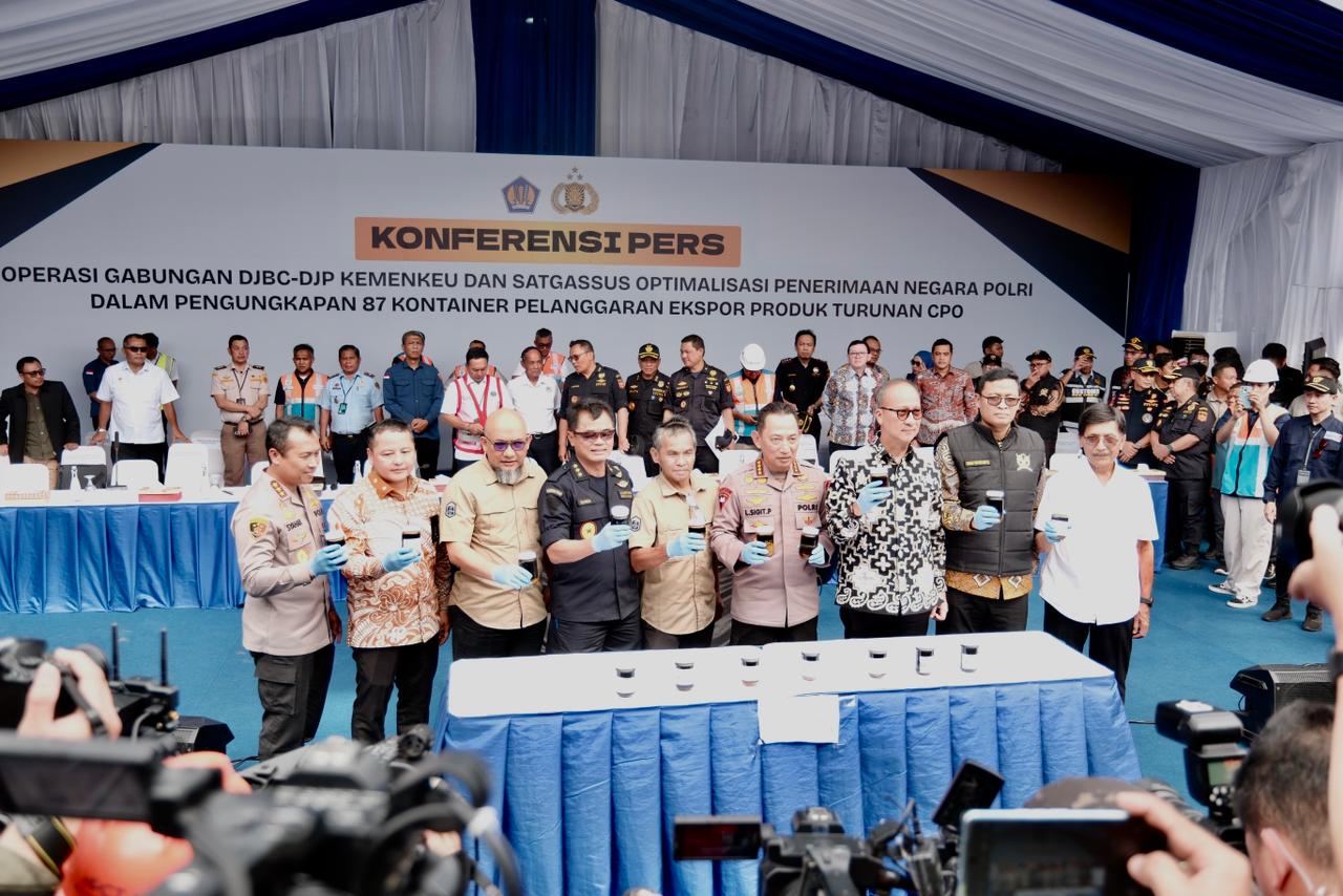 Konferensi Pers Satgasus OPN Polri – Direktorat Jenderal Bea dan Cukai – Direktorat Jenderal Pajak, Kementerian Keuangan