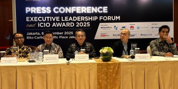 Executive Leadership Forum dan iCIO Awards 2025, di Jakarta, Kamis, 6 November 202