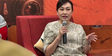 Direktur Utama CIMB Niaga, Lani Darmawan, di Graha CIMB Niaga, Jakarta, Kamis, 11 Desember 2025. (Foto: Ayu Utami)