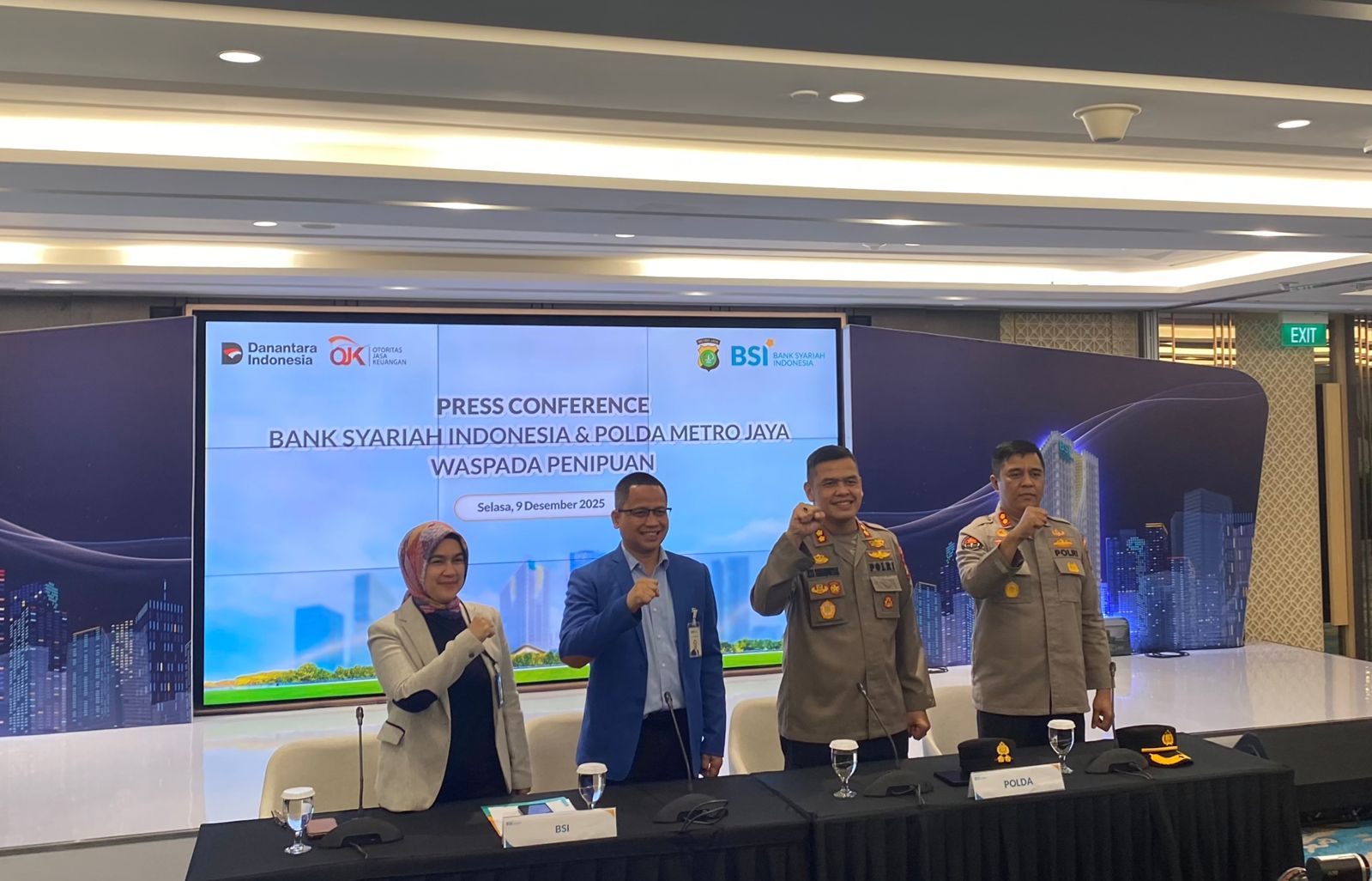 BSI Gandeng Polda Metro Jaya tegaskan tak ada pencairan dana hibah SAL. (Foto: Khoirifa)