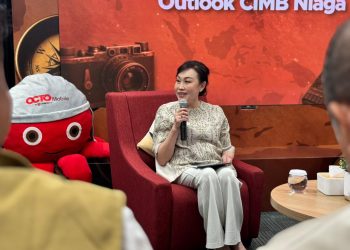 Direktur Utama CIMB Niaga, Lani Darmawan, di Graha CIMB Niaga, Jakarta, Kamis, 11 Desember 2025. (Foto: Ayu Utami)