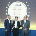 Dirut Indolife Pensiontama Andreas S. Soedjijanto meraih penghargaan Top 100 CEO 2025 dari Infobank. (Foto: Erman Subekti)