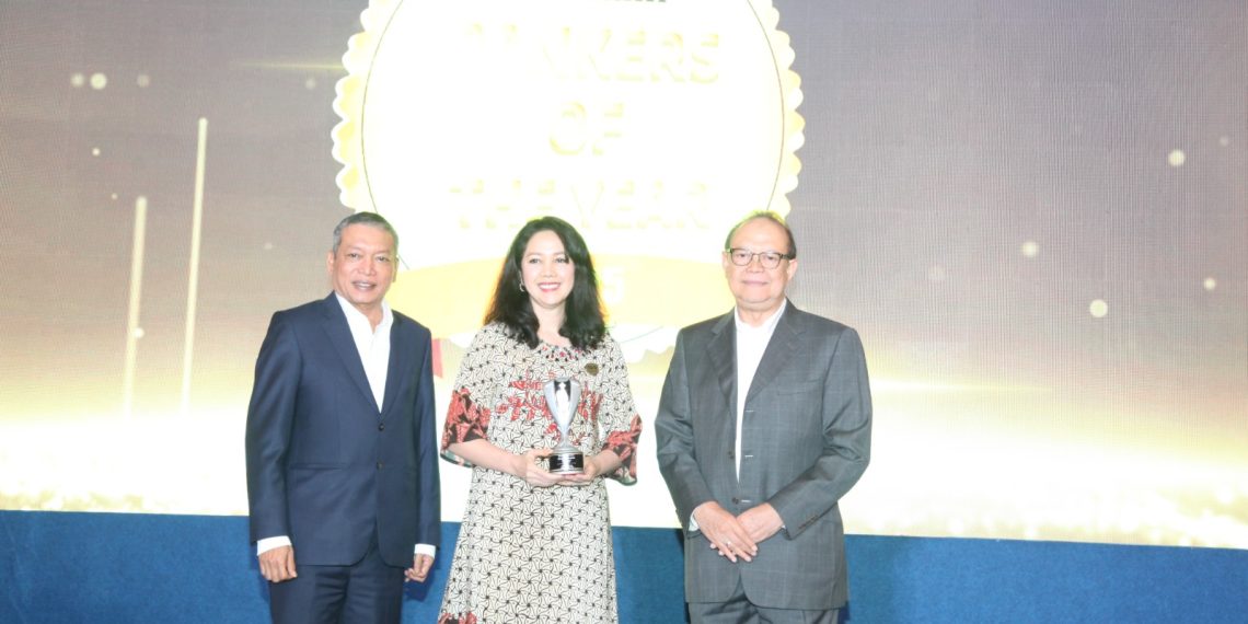 Direktur Utama Permata Bank, Meliza Musa Rusli meraih penghargaan “Infobank CEO of The Year 2025”. Senin, 8 Desember 2025,. (Foto: Erman Subekti)