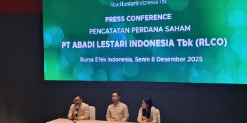 Direktur Keuangan RLCO, Dwiadi Prastian Hadi saat konferensi pers, di Jakarta, Senin, 8 Desember 2025. (Foto: Khoirifa)