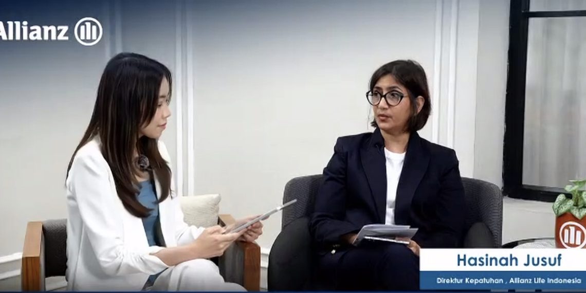 Direktur Kepatuhan Allianz Life Indonesia, Hasinah Jusuf (kanan). (Foto: Tangkapan layar/M. Ibrahim)