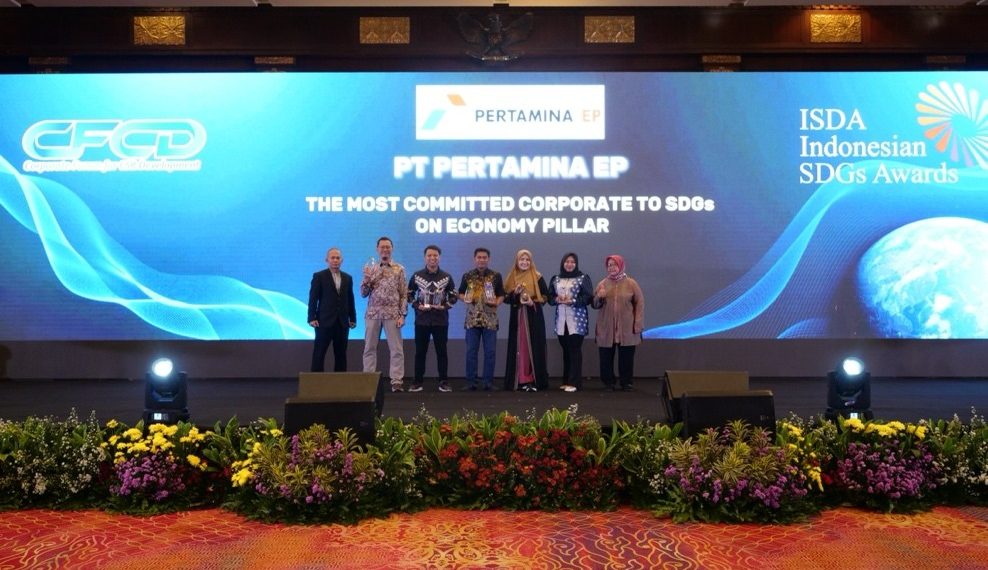 Pertamina EP menerima penghargaan dalam ajang Indonesia SDGs Award (ISDA) 2025, Rabu (17/12) di Jakarta (Foto: Istimewa)