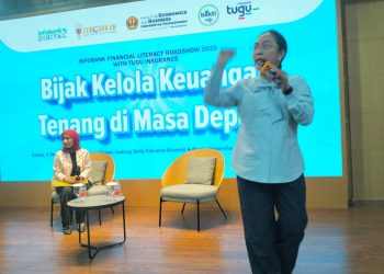 Infobank Digital dan Tugu Insurance bekali mahasiswa Unpad dengan literasi keuangan. (Foto: Wahyu Arip Oktapian)