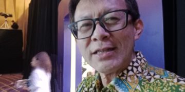 Direktur Operasi dan Teknologi Bank Mega, Y. B. Hariantono, saat ditemui di sela-sela acara Bulan Fintech Nasional (BFN), Rabu, 10 Desember 2025.