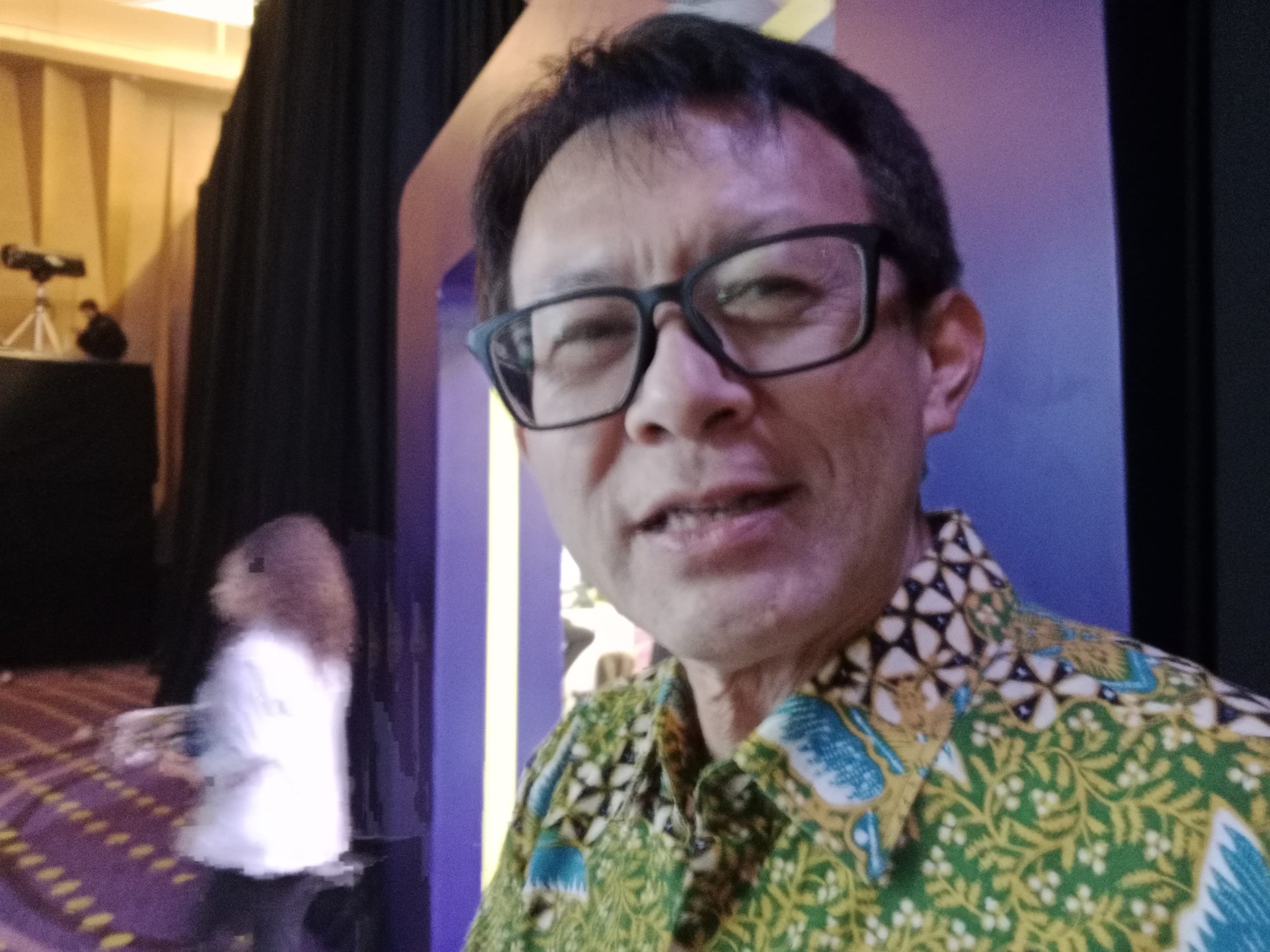 Direktur Operasi dan Teknologi Bank Mega, Y. B. Hariantono, saat ditemui di sela-sela acara Bulan Fintech Nasional (BFN), Rabu, 10 Desember 2025.