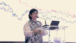 Deputi Gubernur Senior Bank Indonesia (BI), Destry Damanyanti, dalam acara Infobank Starting Year Forum 2026 pada sesi Executive Lecture: Driving Financial Resilience - Anticipating Economic and Financial Outlook 2026, Kamis, 22 Januari 2026. (Foto: M. Zulfikar)