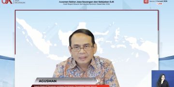 Kepala Eksekutif Pengawas Lembaga Pembiayaan, Modal Ventura, dan Lembaga Keuangan Lainnya (PVML) OJK Agusman, dalam konferensi pers hasil Rapat Dewan Komisioner (RDK) OJK secara virtual, Jumat, 9 Januari 2026