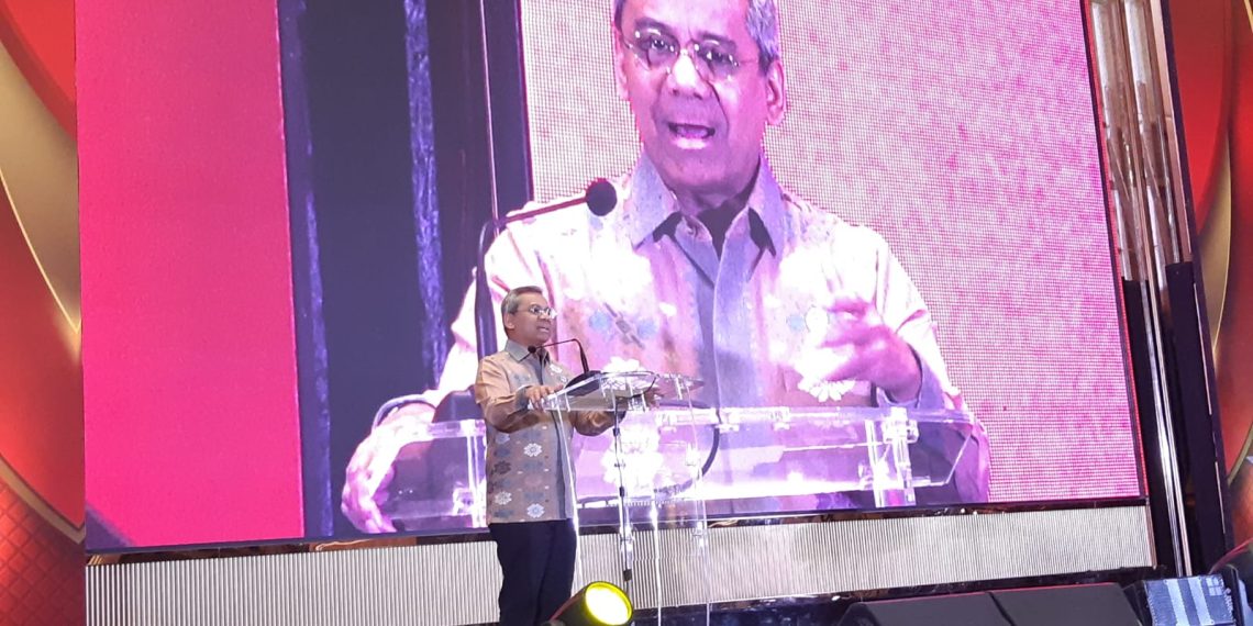 Wakil Menteri Keuangan Suahasil Nazara dalam acara CFO Club Indonesia: New Year's Gathering 2026, di Hotel St Regis Jakarta, Kamis (22/1). (Foto: Steven Widjaja)