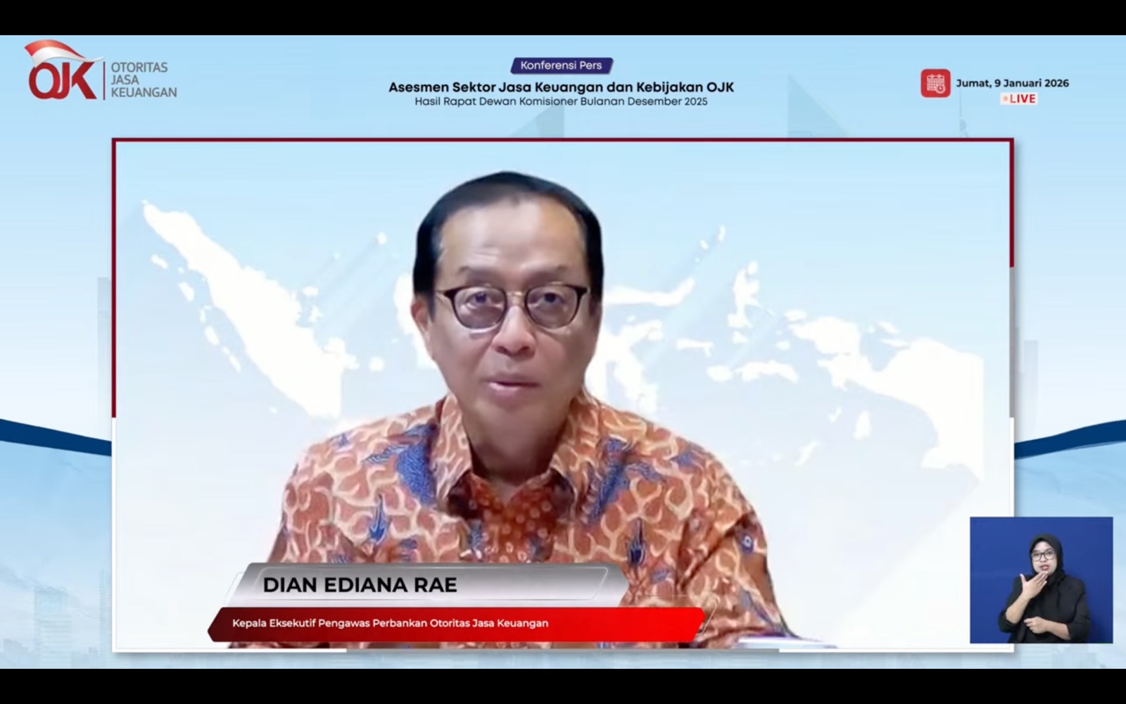 Kepala Eksekutif Pengawas Perbankan OJK, Dian Ediana Rae