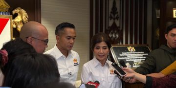 Ketua Umum Kamar Dagang dan Industri (Kadin) Indonesia, Anindya Bakrie angkat suara mengenai penetapan upah minimun provinsi (UMP) 2026 (foto: M.Ibrahim)