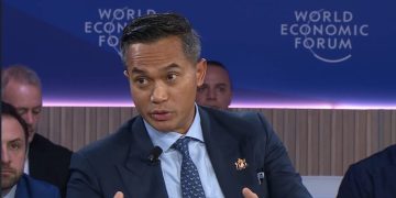 Ketua Umum Kamar Dagang dan Industri (Kadin) Indonesia Anindya Novyan Bakrie saat menghadiri World Economic Forum (WEF) 2026 di Davos, Swis, Kamis (22/01/2026)