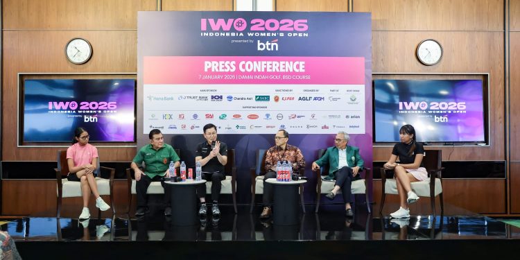 PT Bank J Trust Indonesia Tbk (J Trust Bank) dalam konfrensi pers Indonesia Women’s Open (IWO) 2026