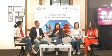 Media Briefing HSBC ANA Travel Fair 2026 di Central Park Mall, Jakarta, Kamis (22/1). (Foto: Steven Widjaja)