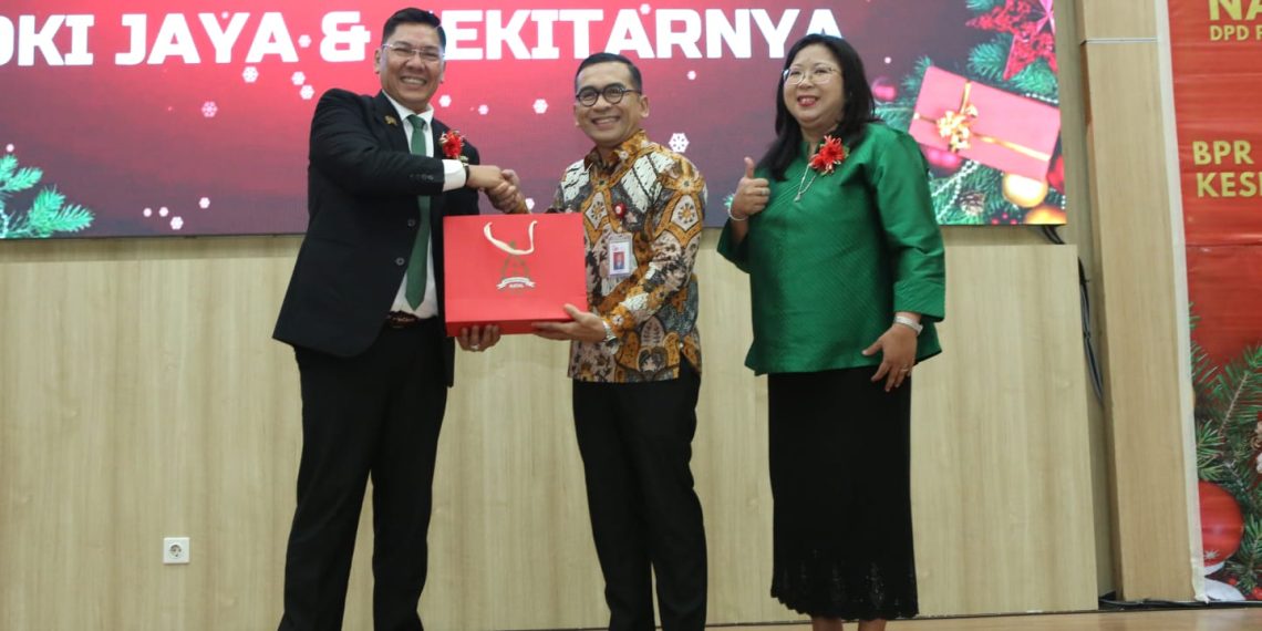 Perbarindo DPD DKI Jaya dan sekitarnya menggelar perayaan Natal bersama anggota BPR se-Jabodetabek-Ten, Jumat, 9 Januari 2026. (Foto: Erman Subekti)