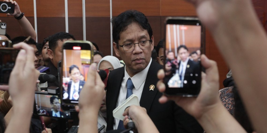 Menteri Keuangan Purbaya Yudhi Sadewa selepas konferensi pers Hasil Rapat Berkala Komite Stabilitas Sistem Keuangan (KSSK) I Tahun 2026 di Jakarta, Selasa (27/1). (Foto: Erman Subekti)