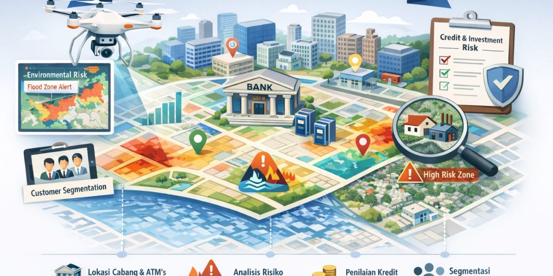 Analisis Geospasial untuk Perbankan. (Ilustrasi: Inovamap)