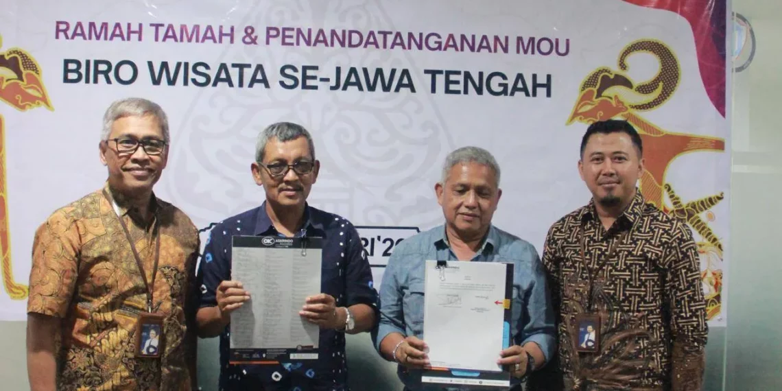 Askrindo teken MoU dengan 20 biro travel Jateng, dorong asuransi pariwisata. (Foto: Istimewa)