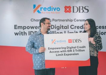 PT Bank DBS Indonesia mengumumkan perluasan akses pembiayaan digital melalui peningkatan pendanaan channeling untuk Kredivo menjadi Rp3 triliun, belum lama ini. (Foto: Erman Subekti)
