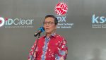 Pejabat sementara (Pjs) Direktur Utama BEI Jeffrey Hendrik dalam konferensi pers di Jakarta, Rabu, 11 Februari 2026. (Foto: Khoirifa)