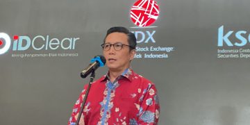 Pejabat sementara (Pjs) Direktur Utama BEI Jeffrey Hendrik dalam konferensi pers di Jakarta, Rabu, 11 Februari 2026. (Foto: Khoirifa)