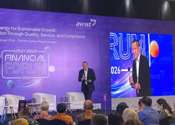 Ketua Umum Dewan Asuransi Indonesia (DAI) Yulius Bhayangkara dalam Avrist Group Financial Forum di Jakarta, Rabu, 11 Februari 2026. (Foto: Khoirifa)