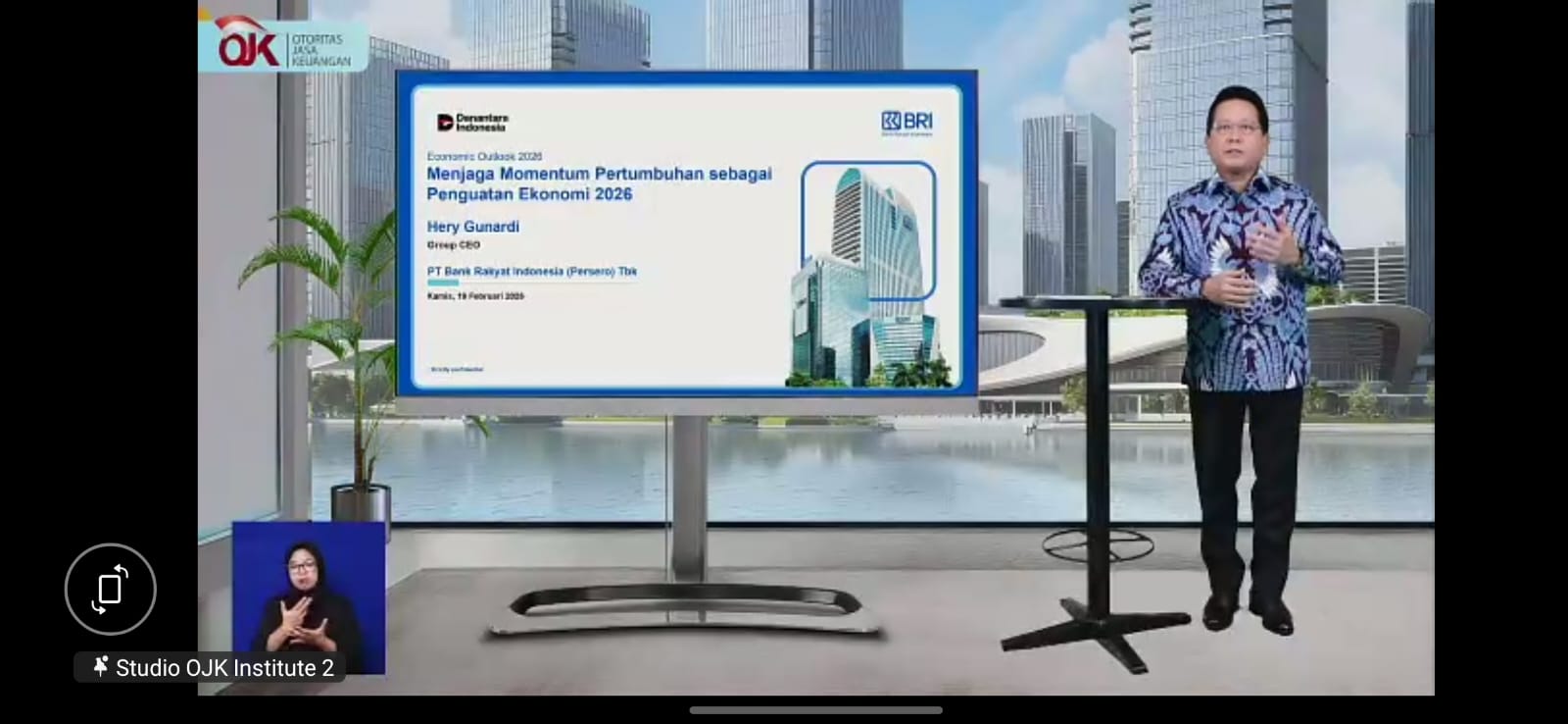 Direktur Utama PT Bank Rakyat Indonesia (Persero) Tbk (BBRI), Hery Gunardi. (Foto: Tangkapan layar)