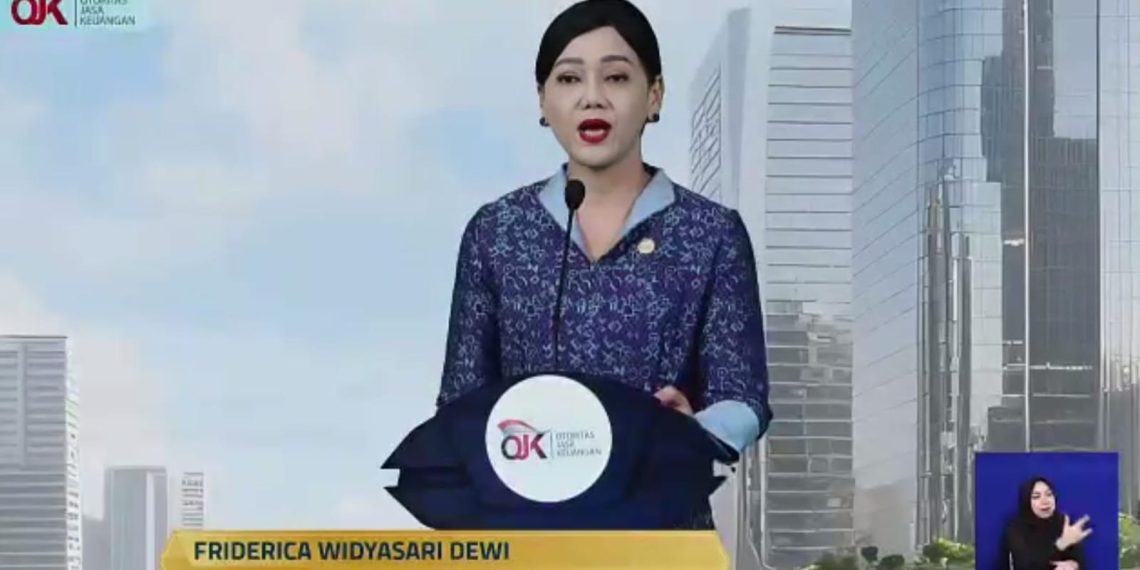 Pejabat Sementara (Pjs) Ketua Dewan Komisioner OJK, Friderica Widyasari Dewi. (Foto: Tangkapan layar)