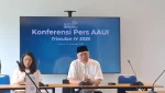 Ketua Umum AAUI, Budi Hernawan dalam konferensi pers AAUI di Jakarta, Jumat, 19 Februari 2026. (Foto: Khoirifa)