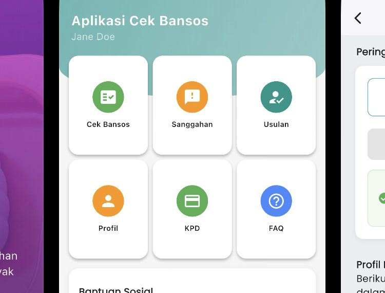 Aplikasi Cek Bansos kini menyediakan jalur resmi partisipasi publik dalam pemutakhiran data penerima. (Tangkapan layar aplikasi Cek Bansos: Prima Gumilang)
