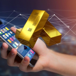 Ilustrasi perdagangan emas batangan berbasis digital melalui platform online di perangkat mobile. (Tangkapan layar Bareksa.com: Julian)