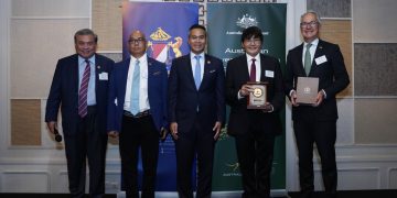 usai menghadiri acara Australian Investor Mission Kadin Indonesia Lunch di Hotel Shangri-La Jakarta pada Rabu (04/02/2026).