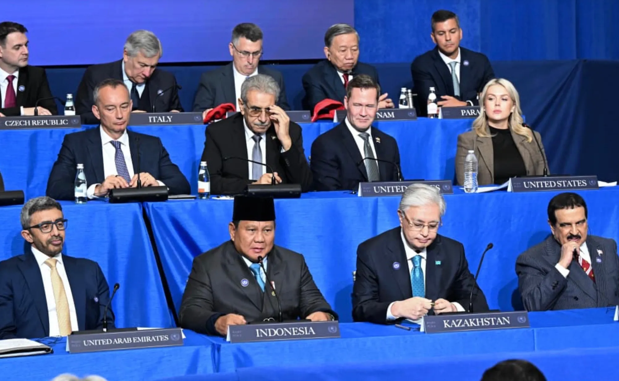 Presiden Prabowo Subianto menghadiri pertemuan perdana (Inaugural Meeting) Board of Peace (BoP) yang digelar di Donald Trump United States Institute of Peace, Washington, D.C., Amerika Serikat, pada Kamis, 19 Februari 2026.