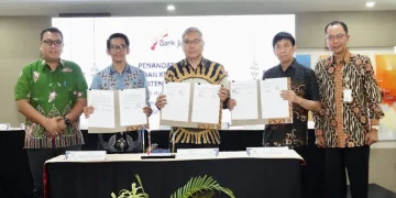 Penandatangan Perjanjian Kerja Sama Massal Bank Jateng Dengan Dealer di Hotel MG Setos Semarang, Rabu (25/2)