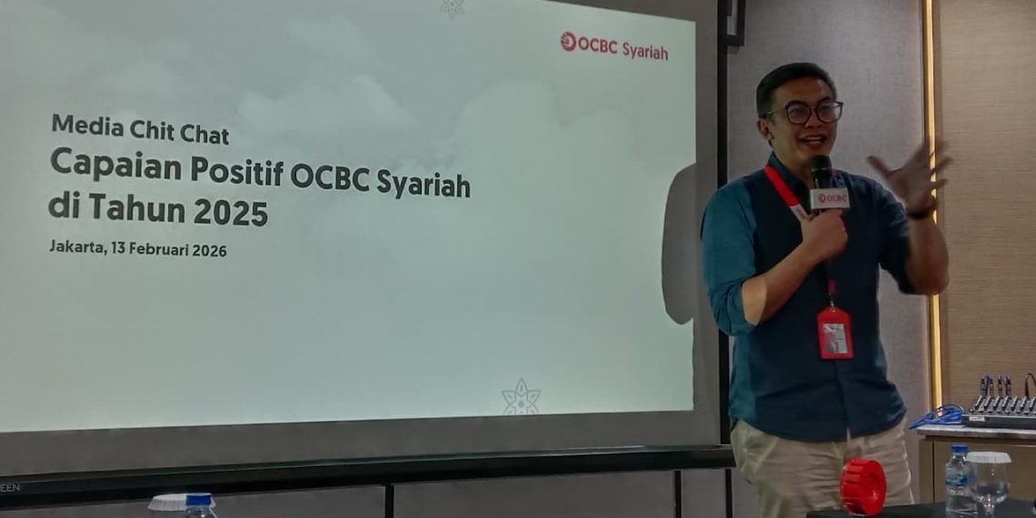 Kepala UUS OCBC, Mahendra Koesumawardhana dalam Media Chit Chat OCBC Syariah, di kawasan Sudirman, Tanah Abang, Jakarta Pusat, Jumat, 13 Februari 2026. (Foto: Mohammad Adrianto Sukarso)