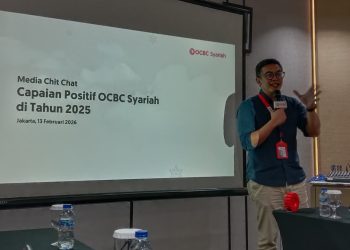 Kepala UUS OCBC, Mahendra Koesumawardhana dalam Media Chit Chat OCBC Syariah, di kawasan Sudirman, Tanah Abang, Jakarta Pusat, Jumat, 13 Februari 2026. (Foto: Mohammad Adrianto Sukarso)