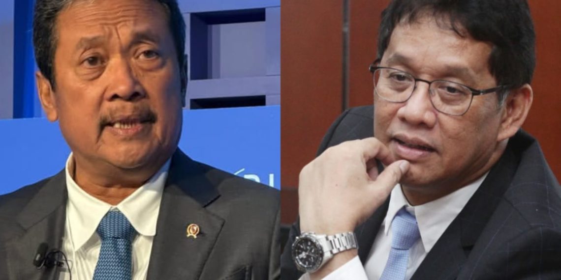 Menteri Kelautan dan Perikanan Sakti Wahyu Trenggono dan Menteri Keuangan Purbaya Yudhi Sadewa. (Kolase Foto: Julian/Instagram @swtrenggono/Dok. Infobanknews)
