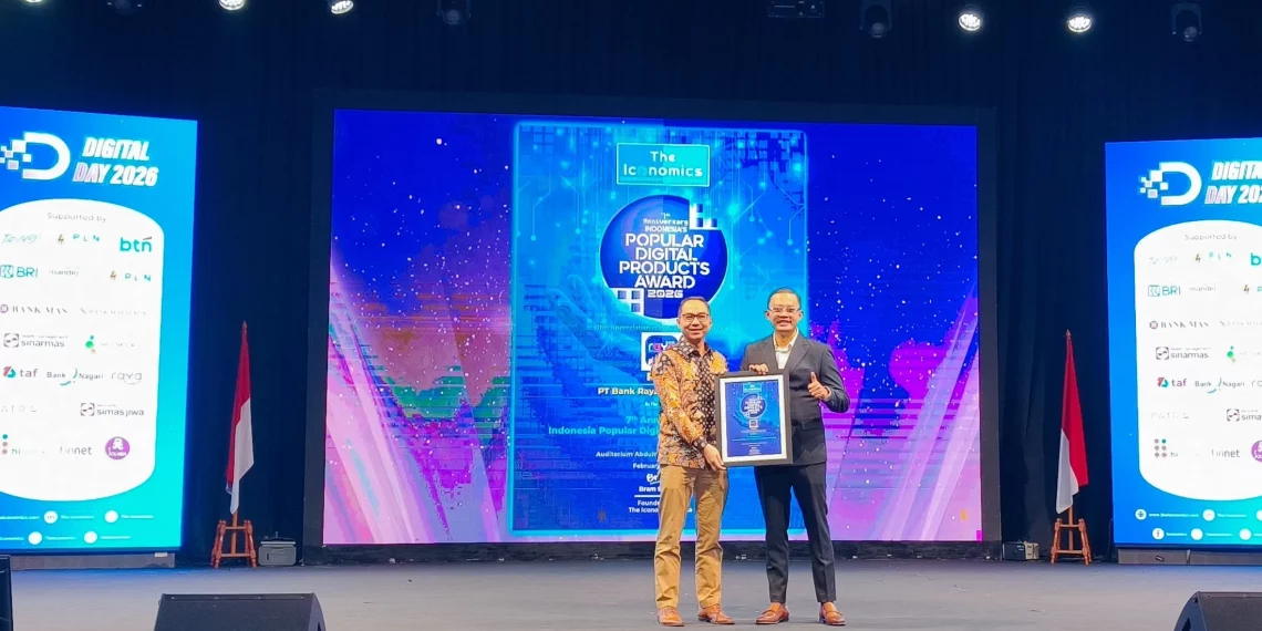 Bank Raya meraih Indonesia Popular Digital Product Awards 2026. (Foto: Istimewa)