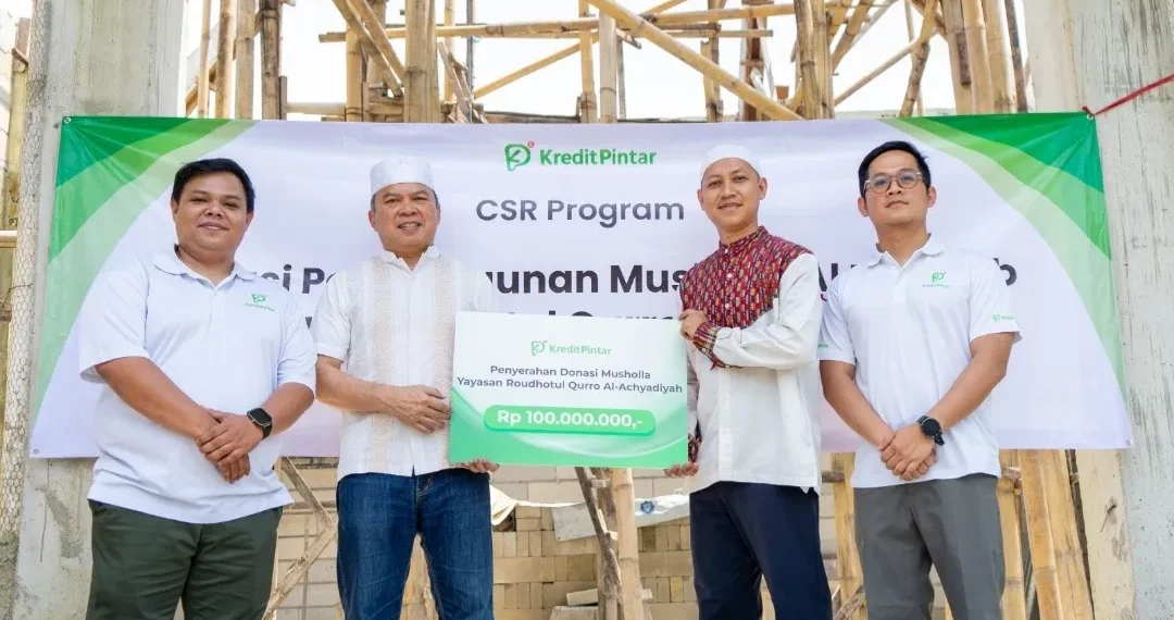 Kredit Pintar salurkan Rp100 juta untuk pembangunan Musala Al Mahbub di Tangerang. (Foto: Istimewa)