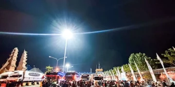 Antrean kendaraan pemudik roda dua dan roda empat di Pelabuhan Gilimanuk, Kabupaten Jembrana, Bali. Minggu (15/3/2026) malam, ANTARA/Budi Candra