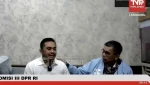Terdakwa kasus proyek video desa Amsal Sitepu bersama Anggota Komisi III DPR RI Hinca Panjaitan saat ikut rapat daring bersama Komisi III DPR RI. (ANTARA/HO-DPR)