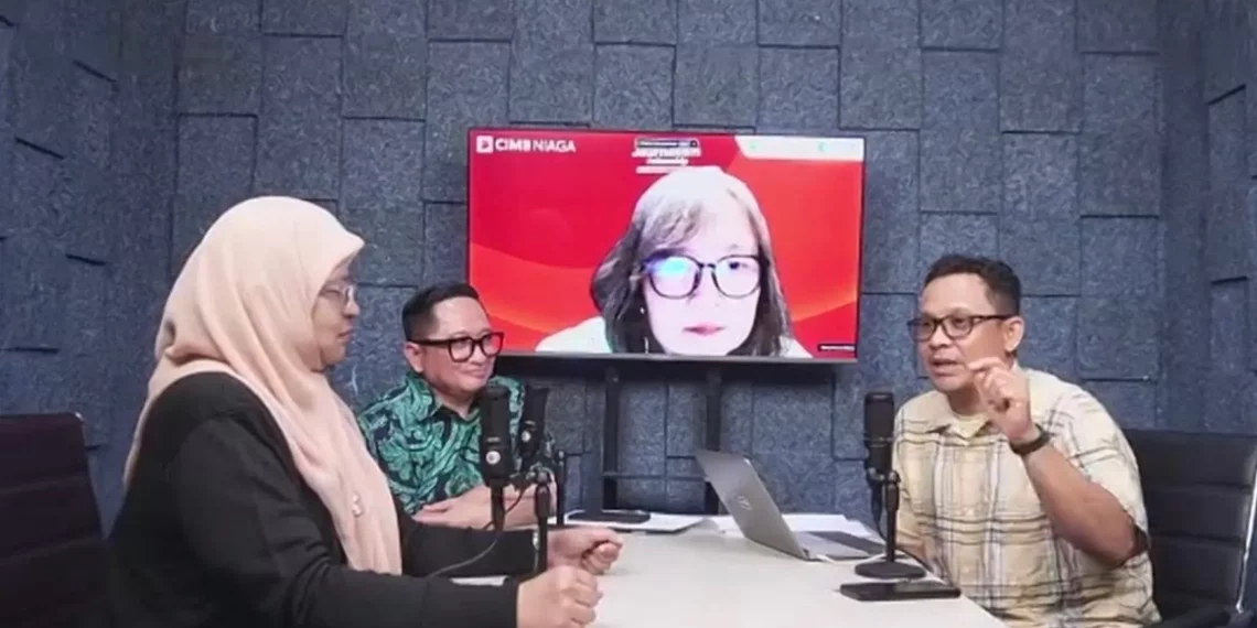 Corporate Communications Head CIMB Niaga Hery Kurniawan dalam acara Webinar Ngabuburit Jurnalis yang sekaligus menjadi kickoff program CIMB Niaga SJF 2026 di Jakarta, Senin (9/3/2026).