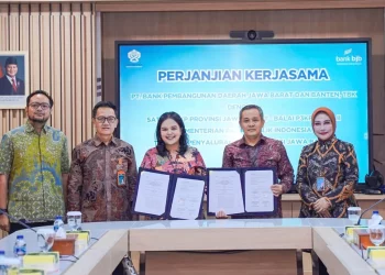 Penandatanganan Perjanjian Kerja Sama antara Satuan Kerja Perumahan dan Kawasan Permukiman Provinsi Jawa Barat Balai Pelaksana Penyediaan Perumahan dan Kawasan Permukiman Jawa II dengan bank bjb