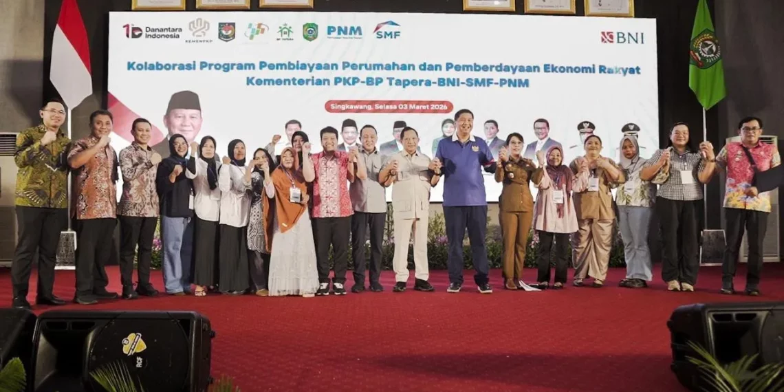 Kolaborasi Program Pembiayaan Perumahan dan Pemberdayaan Ekonomi Rakyat Kementerian PKP-BP Tapera-BNI-SMF-PNM. (Foto: Dok. BNI)