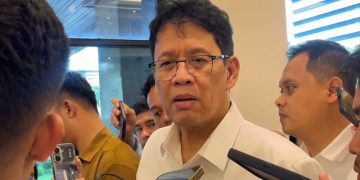 Menteri Keuangan Purbaya Yudhi Sadewa dalam wawancara cegat di Kantor Kemenko Perekonomian, Jakarta, Senin, 16 Maret 2026. (Foto: Irawati)